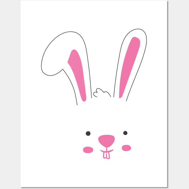 Cute Easter Bunny Face Wall Art by Flippin' Sweet Gear
